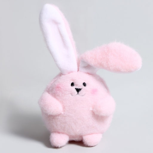 Мягкая игрушка Зайка, 8 см, розовая