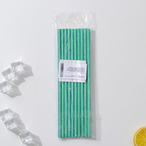 Трубочки Голубые, 10 шт - Страна карнавалия фото 6