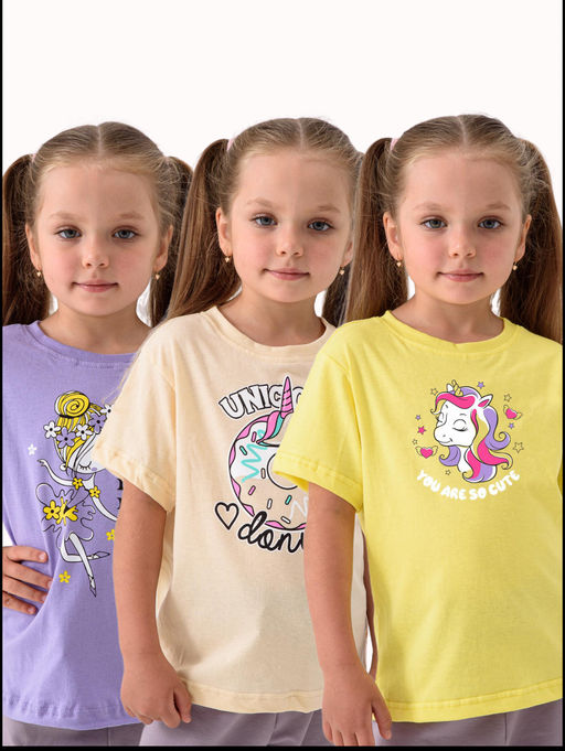 Набор-2:футболка для девочки 3шт