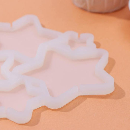 Форма для леденцов новогодняя Доляна Звёзды, силикон, 15.5?13.5?0.7 см, 6 ячеек, белая  фото 2