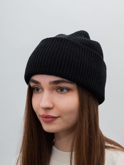 Шапка SEEBERGER арт. 18236-0 TURN-UP BEANIE (черный)