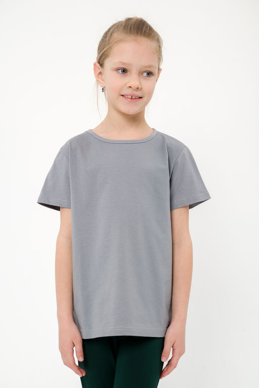 Футболка подростковая из кулирки серая - Амадэль фото 10