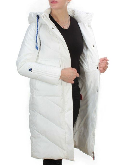 9190 WHITE Пальто зимнее женское EVCANBADY (200 гр. холлофайбера) - Fashion фото 8