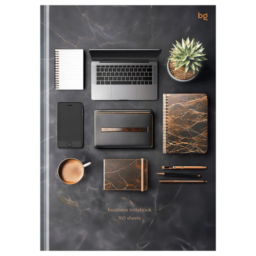 Бизнес-блокнот А5 160л. "Рабочий стол" ("BG", ББ5т160_лм 09862) глянцевая ламинация