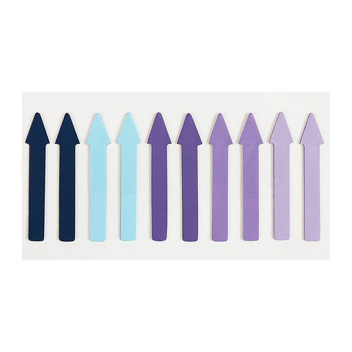 Цена за 2 шт. Блок-закладки с липким краем «Стрелки», 10 цветов по 20 штук, 5×41 мм, пластиковые