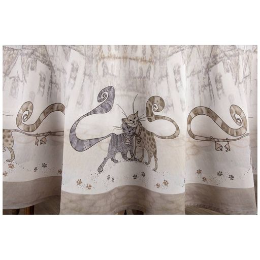 СКАТЕРТЬ КРУГЛАЯ КОТИКИ D185СМ ,БЕЛЫЙ, 100 - Lefard фото 4