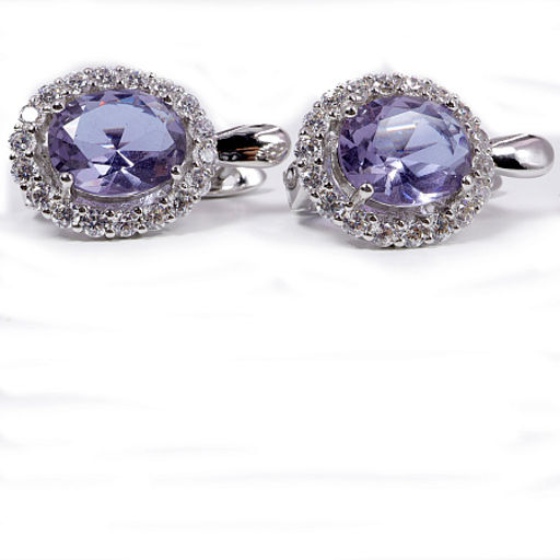 Комплект ювелирной бижутерии German Silver кольцо и серьги с Аметрином - Сандаловый дом фото 2