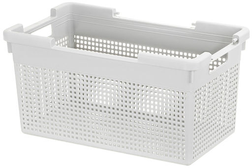 Корзина с крышкой 21 л 45,5*26,5*23,5 см Лофт узкая, светло-серая (модель 562108) - Elan gallery фото 7