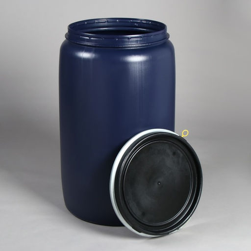 Бочка пищевая, 227 л, пластиковая, с крышкой, не штабелируемая, Open Top Drums