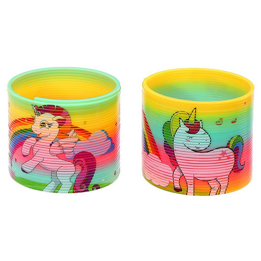 Цена за 7 шт. Пружинка радуга «Единорог», выды МИКС