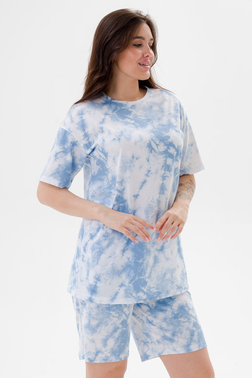 Костюм из кулирки унисекс дым голубой макси - Амадэль фото 8