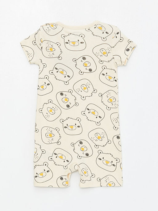 Bisiklet Yaka K?sa Kollu Bask?l? Erkek Bebek Tulum - Waikiki фото 2