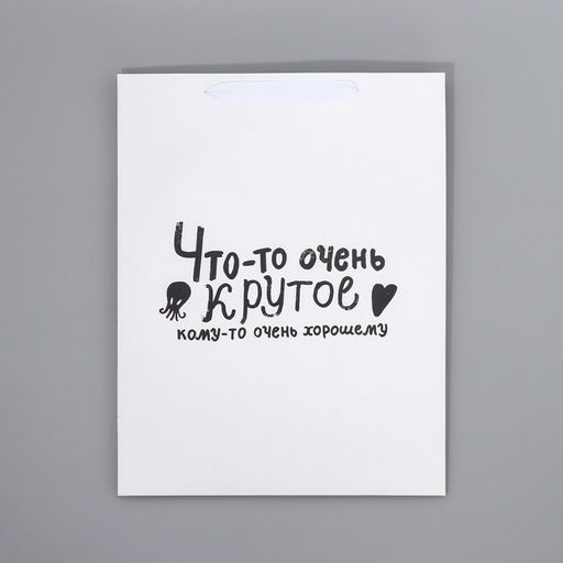 Пакет подарочный ламинированный двухсторонний, упаковка, «Что-то очень крутое», L 40×31×11.5 см