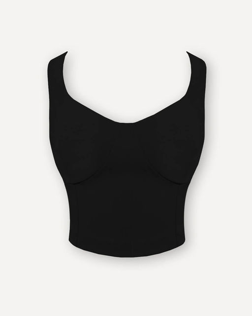 Блузка-топ облегающего покроя из эластичной ткани - Incity фото 2