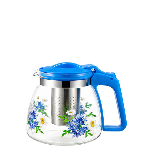 Чайник заварочный 900 мл с дек., жаропр. стекл, мет фильтр, арт. 17917, 17921, 17922, 17923 - Полимербыт фото 3