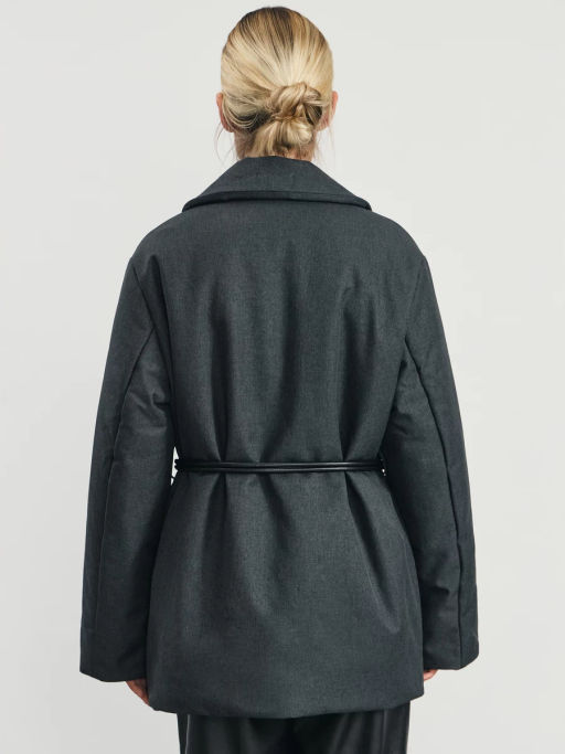 Куртка с поясом и акцентной деталью / Zarina фото 6