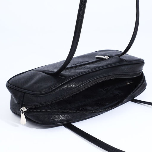 Сумка женская TEXTURA, саквояж, средний размер, цвет чёрный  фото 4