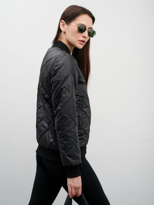 Женский бомбер, куртка. ветровка ED-06 черный - Yollochka фото 5