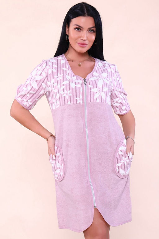 503 Халат махровый Цветы