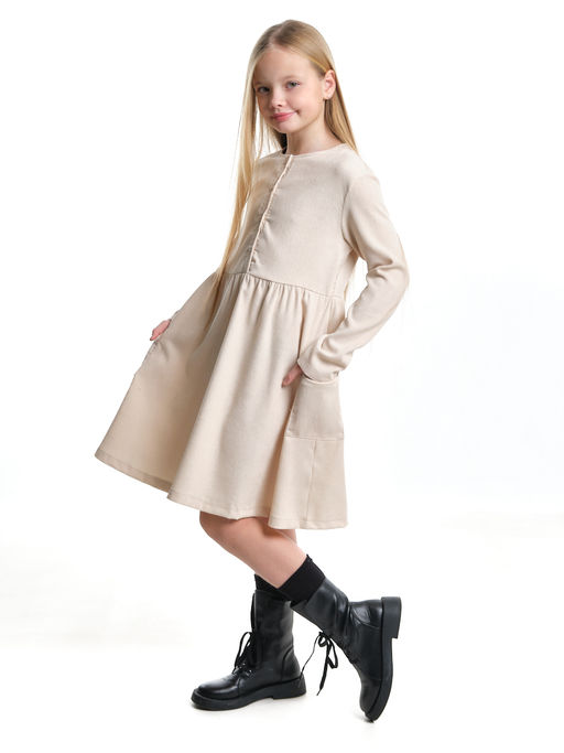 Платье для девочки нарядная одежда школа UD 7373 кремовый - Mini maxi фото 14