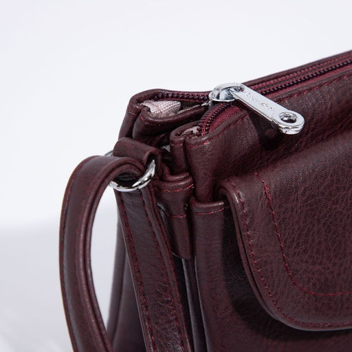 Сумка-мессенджер на молнии, цвет бордовый - Simaland фото 5