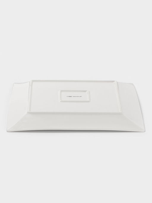 Тарелка квадратная Доляна White Labe, 30×2 см, фарфор, белая