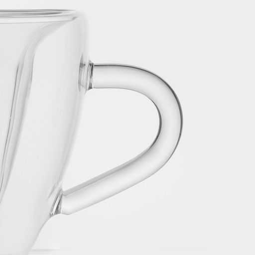 Кружка с двойными стенками Magistro Сердце, 150 мл, 11?8?7.5 см, стекло, прозрачная