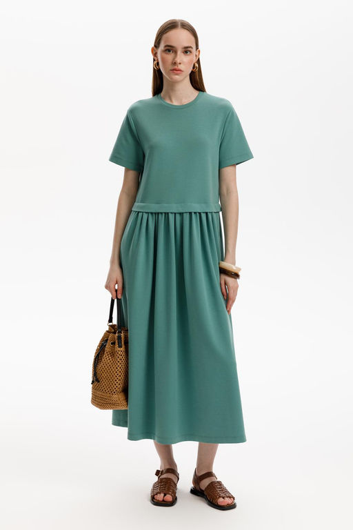 ЕВТ 5086/малахитовый зеленый платье жен