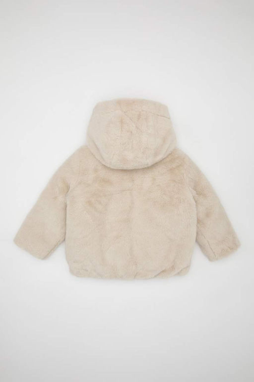 Пальто с капюшоном для маленьких девочек - Defacto фото 5