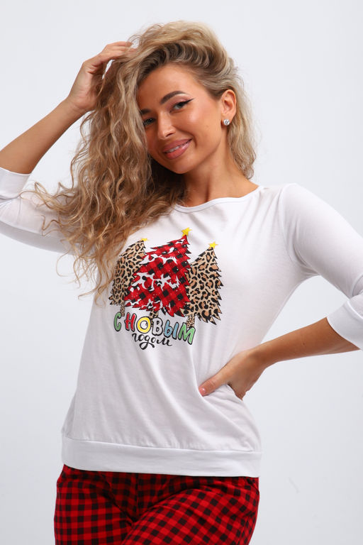 Пижама женская П162 Нарядные Ёлочки