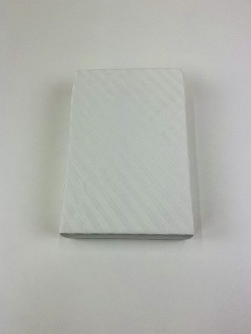 Простыня на резинке Страйп Сатин Белая (резинка по кругу) 200х200х20 - Амавес-текстиль фото 5