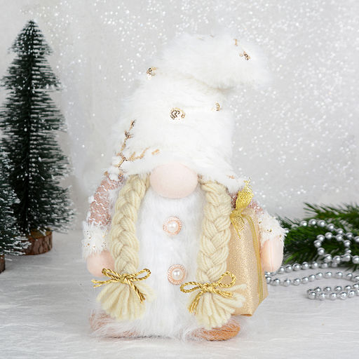 Новогоднее украшение Гном светодиодный 16x8x38 см / B116 /уп 100/ (Девочка) - Галеонтрейд фото 10