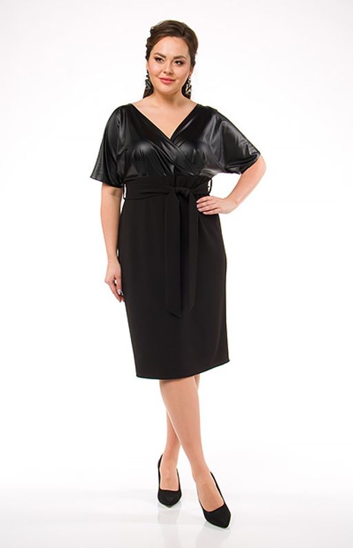 платье из эко-кожи  и плотного трикотажа (ЕСТЬ ОБЗОР) - Ckc collections фото 3