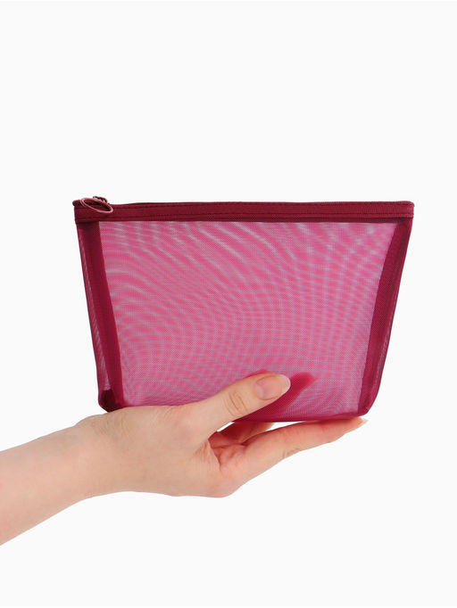 Косметичка дор Сетка 17*6,5*13,5, отд на молнии, бордовый