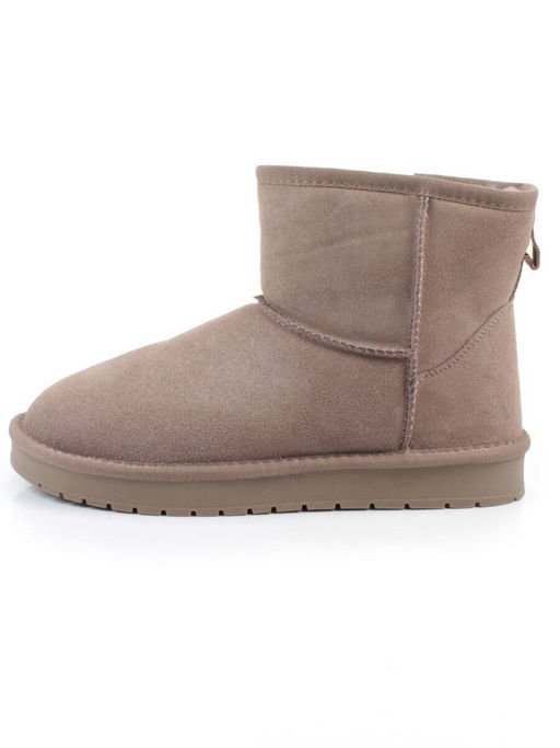 04-PF5854-4 GRAY/BEIGE Угги женские (натуральная замша, 100% шерсть)