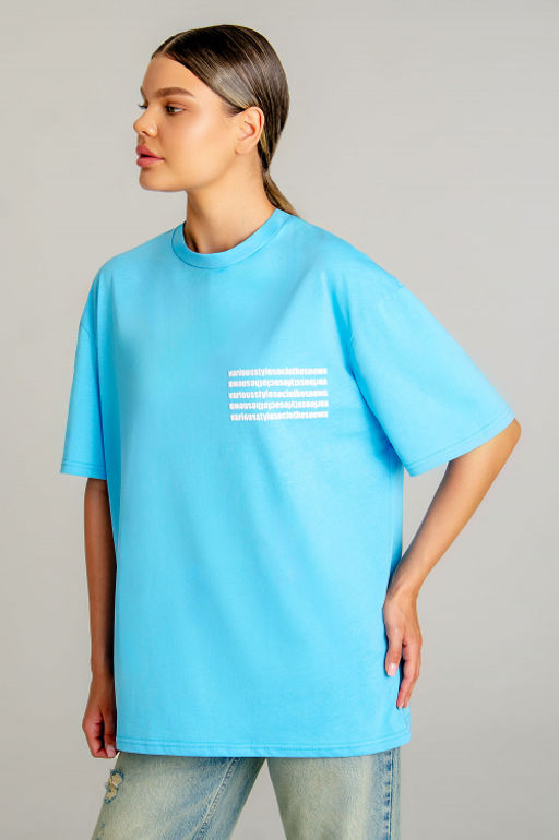 Арт. 3157 Футболка женская 42-48 (4 шт) Цвет:небесный - Калинка фото 27