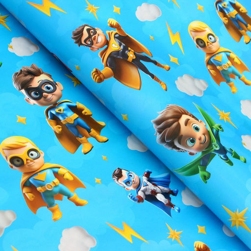 Цена за 10 шт. Бумага упаковочная, глянцевая «Супергерои» 70×100 см