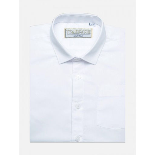 Рубашка школьная БЕЛАЯ, прямой крой, длинный рукав, тм - Царевич фото 24