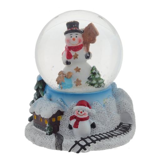 Фигурка декор в стекл шаре "Снеговик/Мальчик", D4,5 см, L5,5 W5,5 H6 см, 2в.