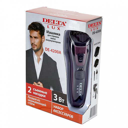 Машинка для стрижки DELTA LUX 7Вт,2 нас., арт. DE-4200A