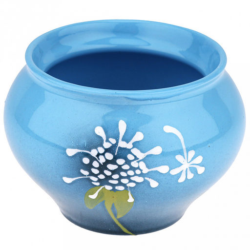 Горшок для жаркого керамический "Русский" 0,5л, д13см, h12см, "Расторопша", с крышкой (Россия)