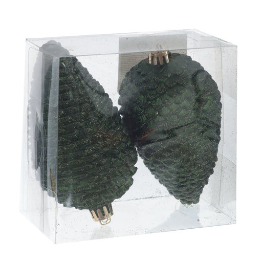 Набор из 2шт Украшение новогоднее "Шишка", L12 W12 H6,5 см