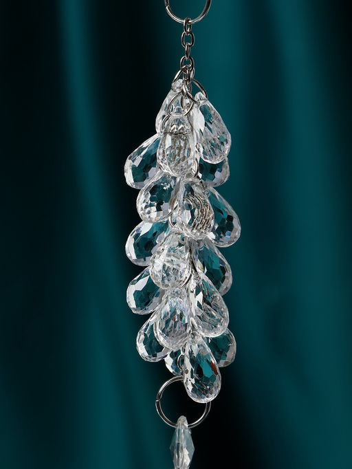 Цена за 2 шт. Ёлочная игрушка Зимнее волшебство. Льдинка гроздь кристалл, 182.5 см, прозрачный фото 3