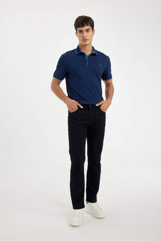 New Regular Fit K?sa Kollu Pike Polo Tisort - Defacto фото 8