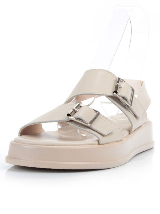 08-PEAQ196-2 LT. BEIGE Босоножки женские (натуральная кожа) - Фабричный китай фото 5
