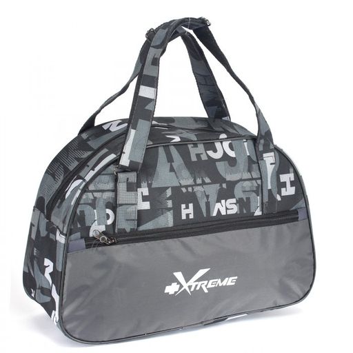 Сумка дорожная Дизайн-Фитнес (малый) -Xtreme, 1отд, 1внеш карм, серый/черный (символика) 208347