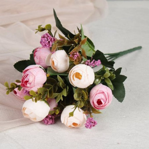 Цветок искусственный 30 см / OH081318 /уп 150/900/ (Бежевый с розовым ) - Галеонтрейд фото 6