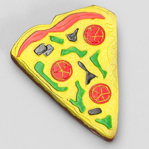 Игрушка плотная пищащая Пицца для собак, 12 см - Пижон фото 2