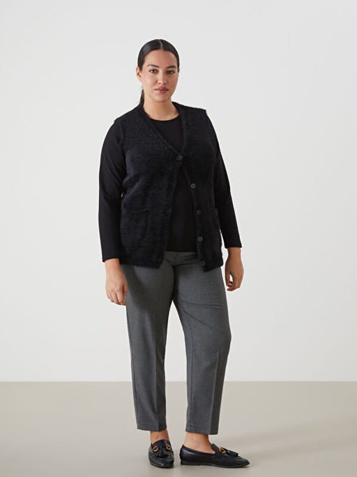 V Yaka Kad?n Triko Yelek