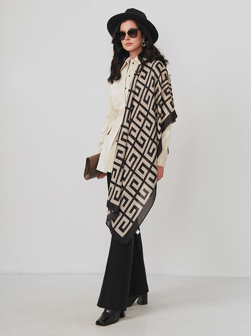 Большой, мягкий, тонкий и очень нежный двусторонний палантин - Tantino фото 3